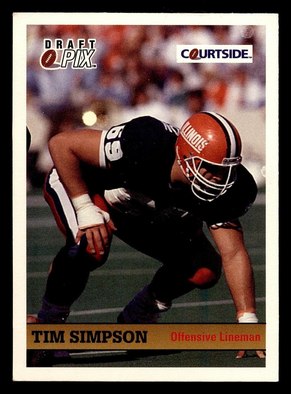 1992 Courtside Draft Pix #114 Tim Simpson Gold Card